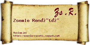 Zsemle Renátó névjegykártya