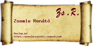 Zsemle Renátó névjegykártya
