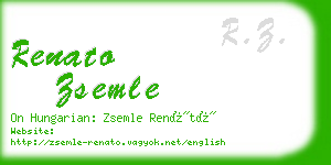 renato zsemle business card
